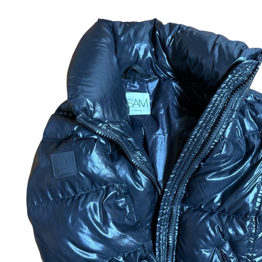 SAM. Kids Black Shiny Freestyle Down Puffer Jacket -Size 12Y - Picture 4 of 11
